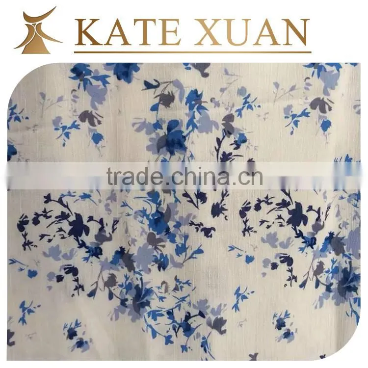 Plain weave slightly transparent fashion print viscose rayon fabric