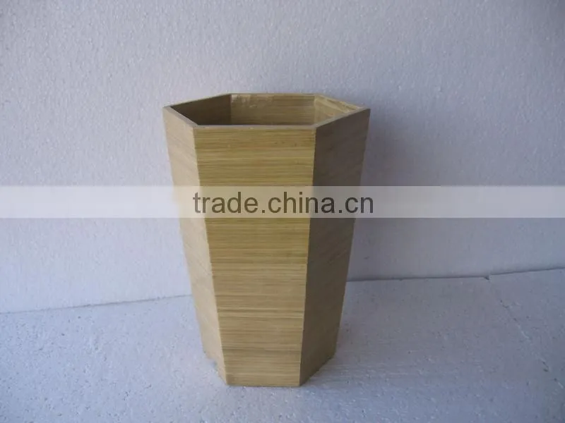 Laminated bamboo planter