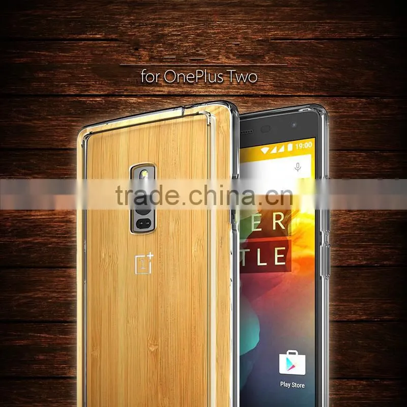 Keno All New Dust Free Cap Crystal Clear Shock Absorption TPU Bumper Drop Protective Hard Back Case for OnePlus Two
