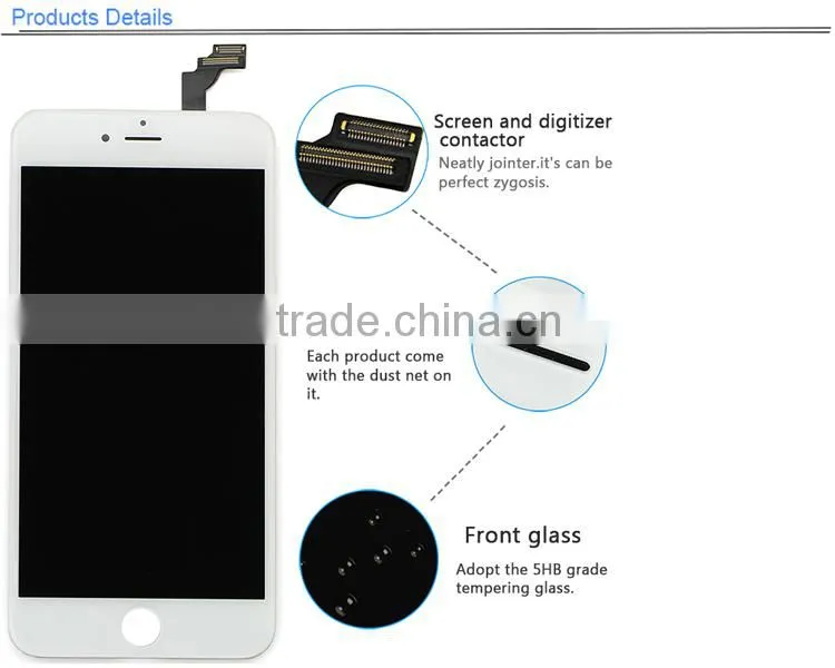 Top Quality replacement 64 gb original unlocked display for iphone 6 plus