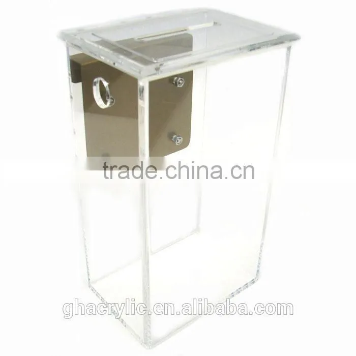 Classic and Excellent clear Acrylic donation Box