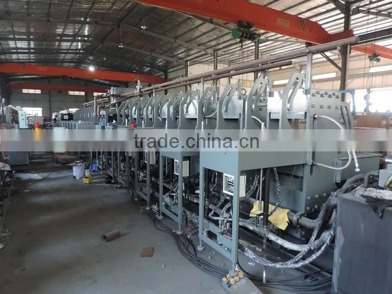 Full Automatic 120 kw conduction oil heating hydraulic rubber sole machine double color