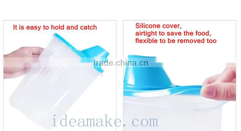 2015 new product food grade plastic airtight food container set