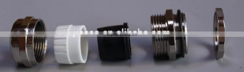 Brass plate Nickel Waterproof Cable Gland electronics component cable connector