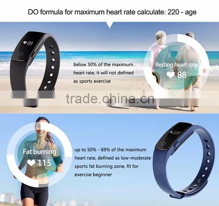 2016 New Smart Wristband ID107 Pedometer Silicon Wristband Fitness Bracelet