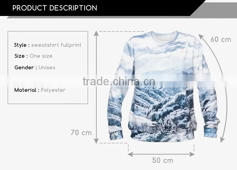 men top sweatshirt tracksuits high quality 3d print fullprint crewneck sweatshirt spring autumn unisex custom oversized pullover