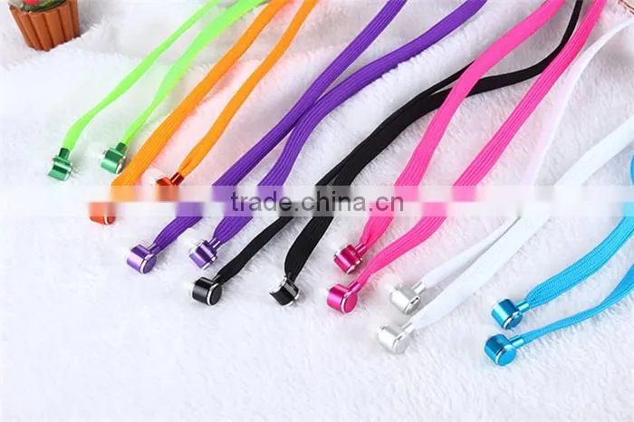 3.5mm Jack Earphones Shoelace Earphones China Wholesale Promotional OEM Design