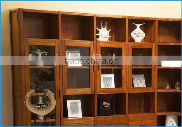 wood furniture bookcase and study desk / bookcase with study table solid wood furniture D3101