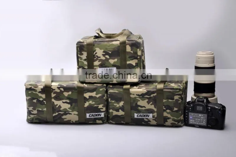 OEM Caden New Lens DSLR package Pouch Camo Cavans Foldable Camera Liner Bag