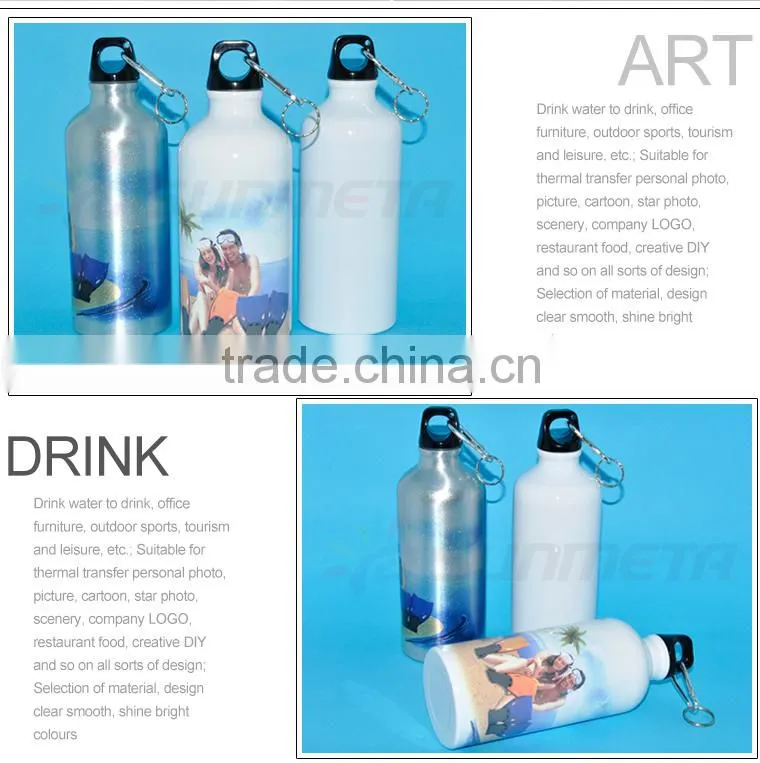 Sublimation Aluminium Sports Water bottle 400 ML 500ml 600ML