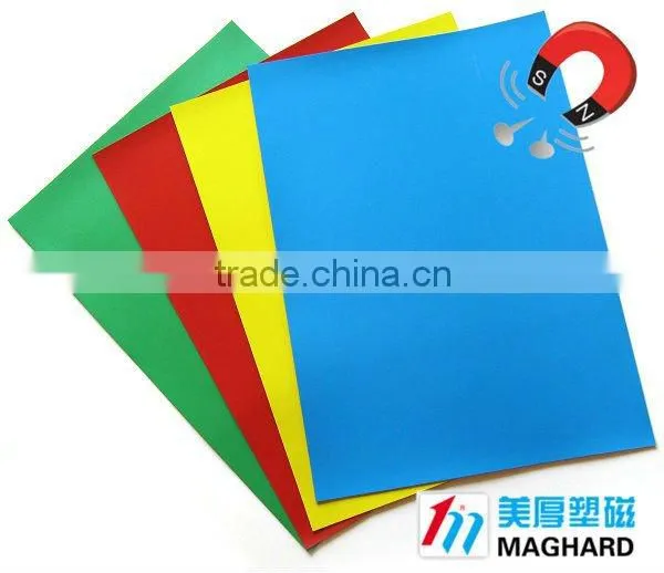 Color flexible rubber magnet with vinyl