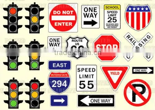 Traffic signal ,Relfective warning safety traffic signs,reflective film,Warning signs,Road signs