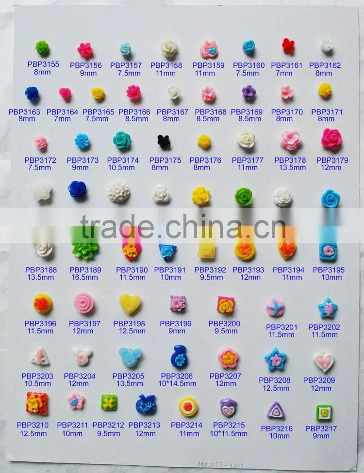 DIY resin flower bead or sticker peony flowers