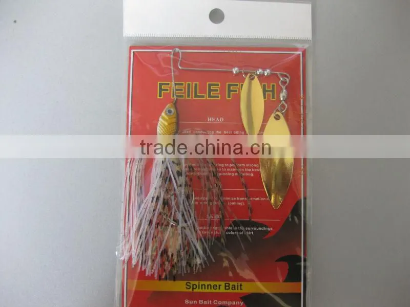 Green back yellow body lead Spinner Bait