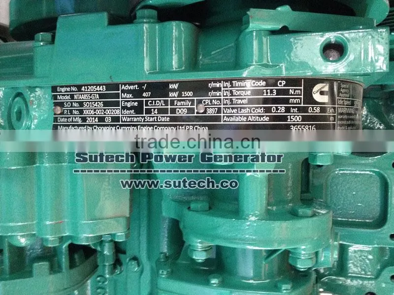 450Kva Cummins diesel generator, powered by Cummins NTAA855-G7A engine