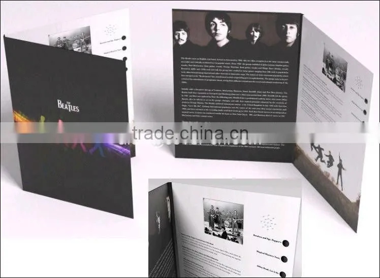 7' wedding video greeting card/chrismas video brochure card/video booklet for celebration
