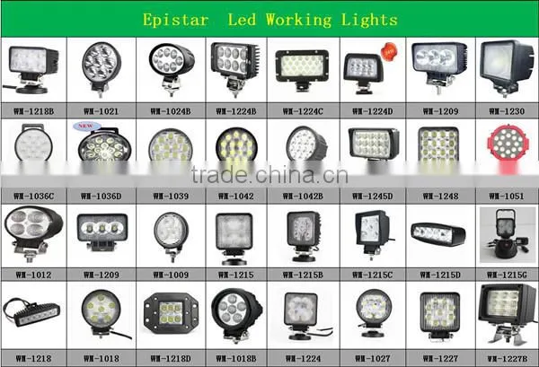 High Power 27W Led Work Light + 12V-24V Heavy Duty LED Work Light, Daytime Running Light ( Round 27W )