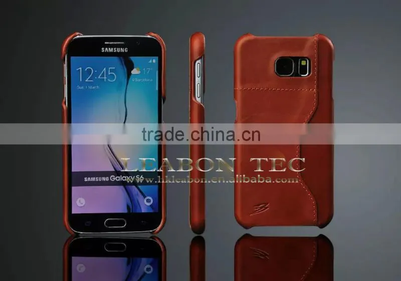 new Real Leather Wallet Stand Case For Galaxy S6