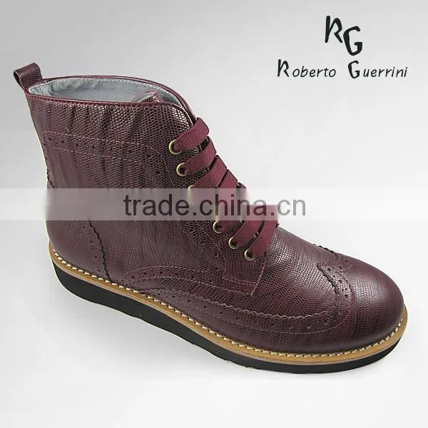 Colorful Leather Fashion Rubber Boot