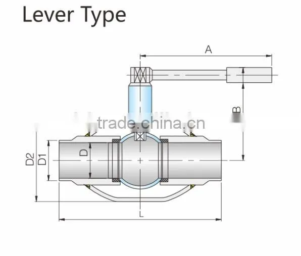fully welded ball valve with both threaded end and welding end , threadweld ball valve