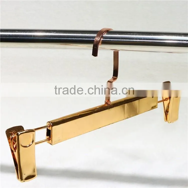 Rubber coated pant hanger/electroplating gold trouser rack