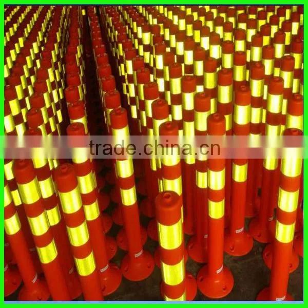 flexible safety elastic plastic warning post