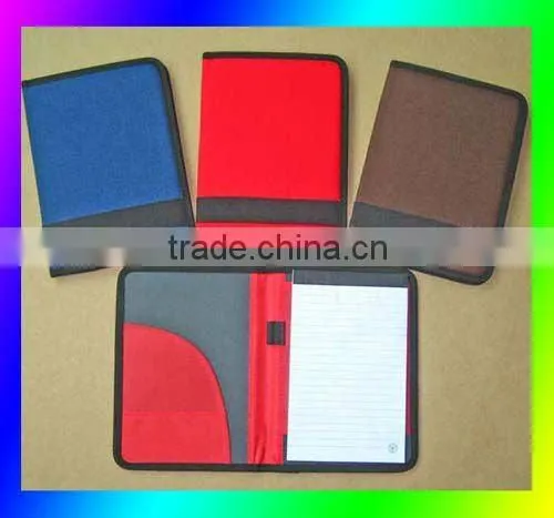 A5 linen fIle folder with notepad