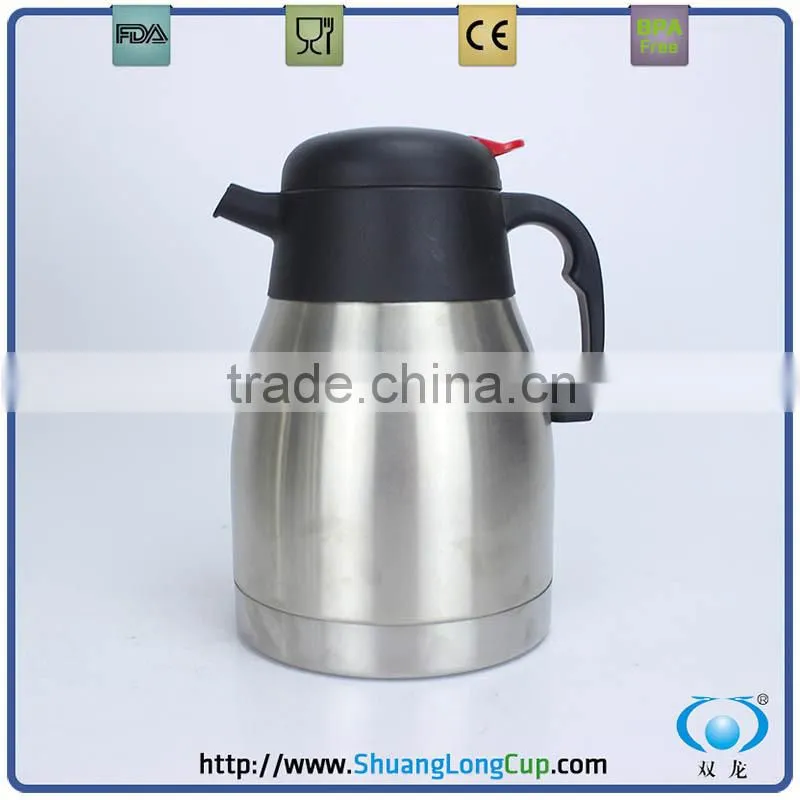 wholesale stainless steel flat cap thermos coffee maker,coffee pot