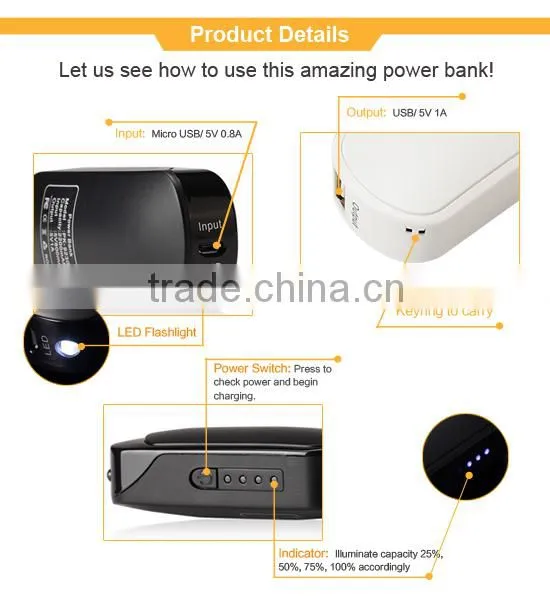Shenzhen OEM factory wholesale brand portable power bank in the market from PKCELL brand