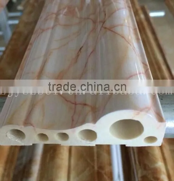 Imitation marbled / wooden PVC windowsill, PVC door frame lines and PVC decorative lines