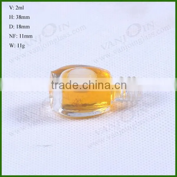 Mini nail polish glass bottle
