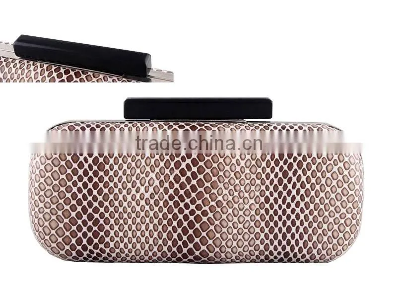 EV3048 Red snake skin box hard shell clutch bags for fashion womens evening bag