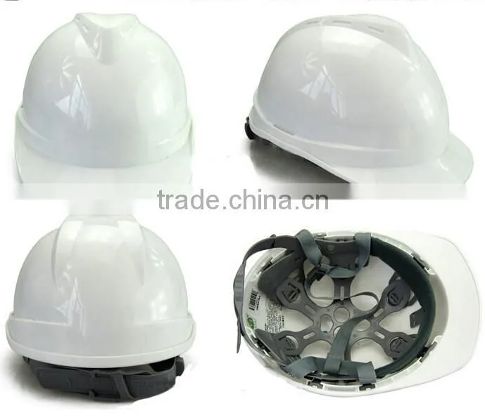 HDPE material V style and strengthen 8 fixed points harness adjustable safety helmet