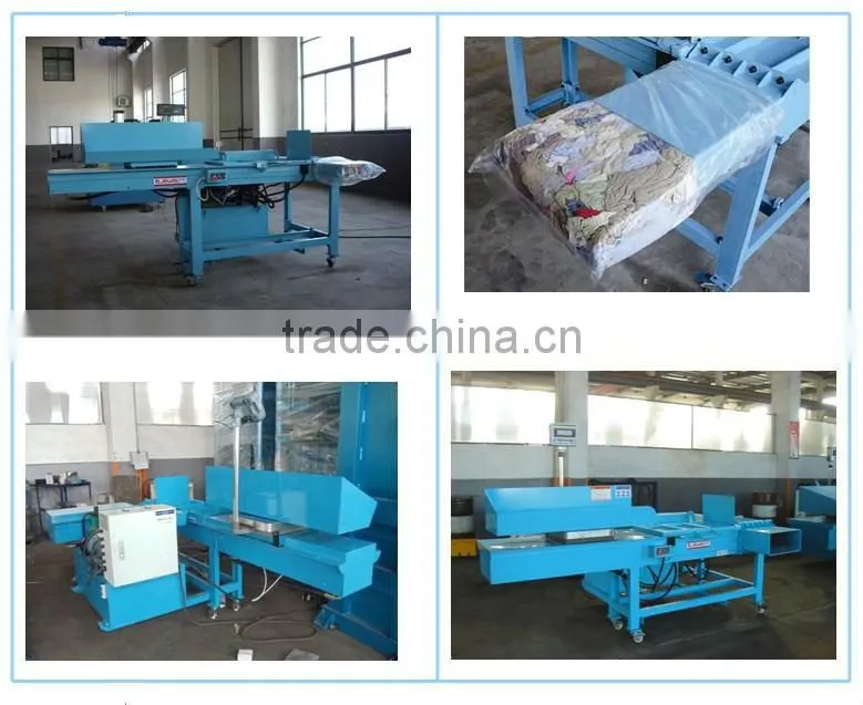 Horizontal double bagging machine wood pressing clothes bales