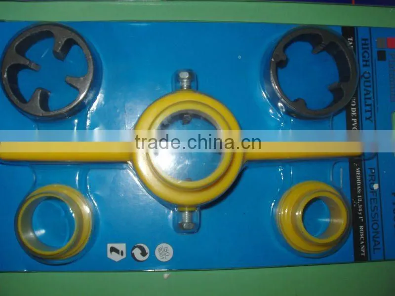 6PC PLASTIC NPT DIE SET PVC TOOLS PIPE THREAD MAKER