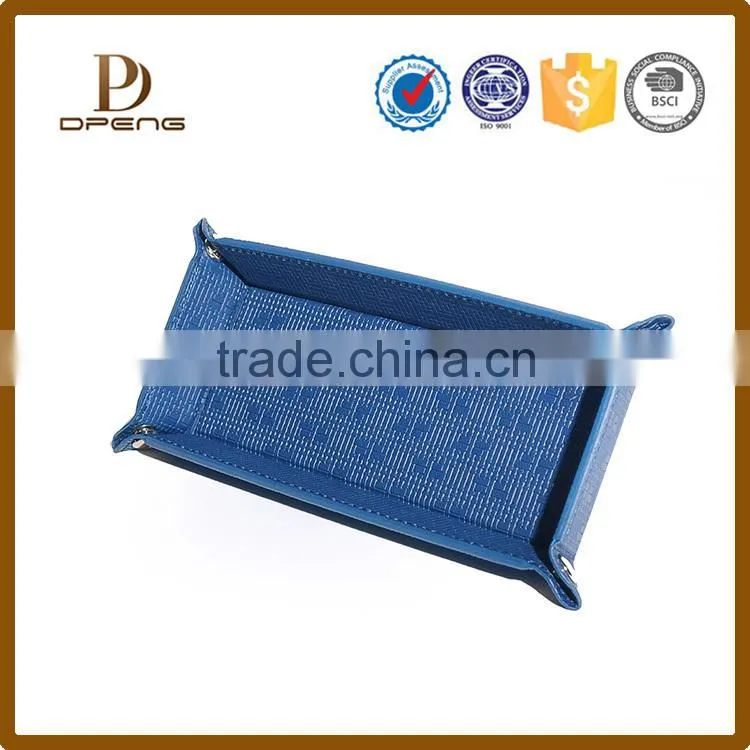 China OEM supply square leather tray/ home storage tray/ tea tray