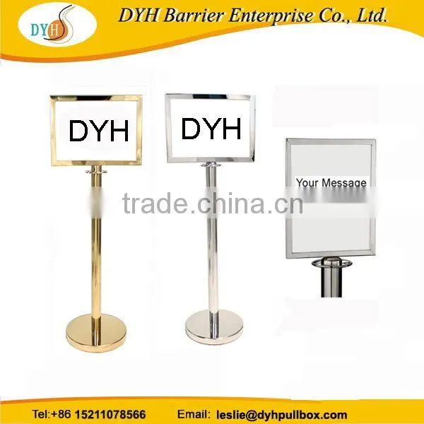 Fine quality superior steel sign top for queue pole