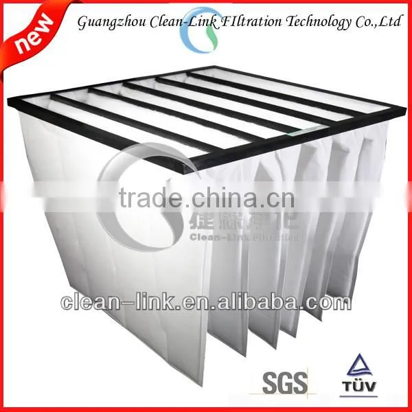 G4 high efficiency aluminum frame hot melt synthetic fiber bag air conditioner filter