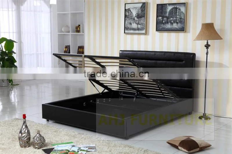 hydraulic lift up storage bed, storage bed frame with gas lift, storage bed hinge mechanism with gas strut