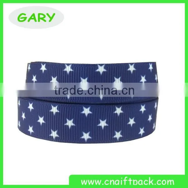 3/4" Blue Ribbon Designers Logo Printed Grosgrain Ribbon