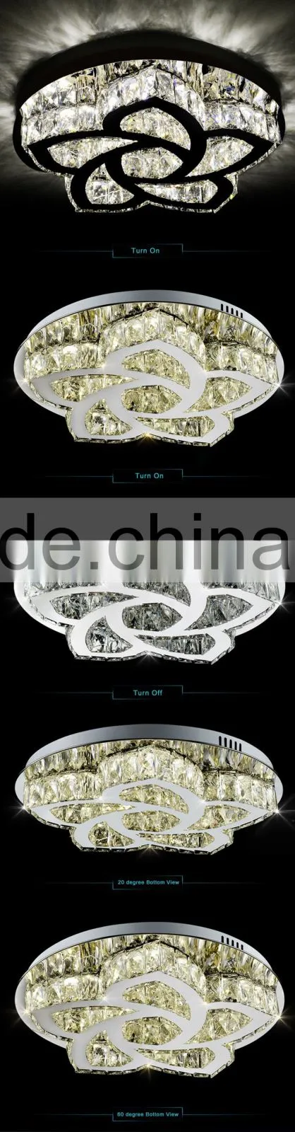 Flower Shaped 220V Crystal Ceiling Lamp Round Wholesale Ceiling Lamp