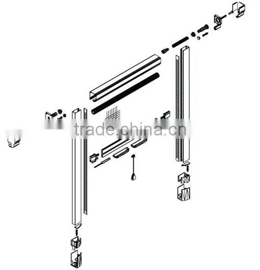 130cm* 150cm Aluminium retractable insect screen window roller-- MZL-1
