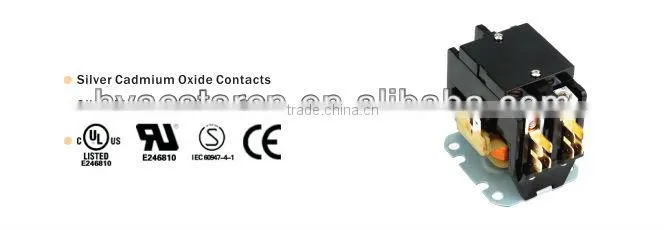 Refrigeration components 2 poles 40A 24VAC dp AC contactor for furnas squareD HCC type ac cotactor