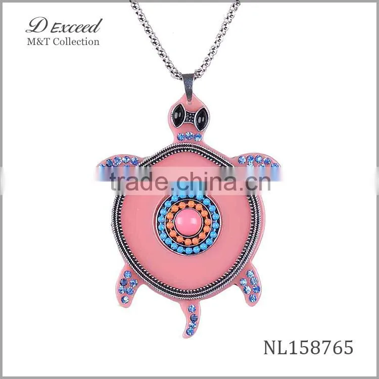 Yiwu wholesale cute plastic tortoise pendant necklace NL158762-8