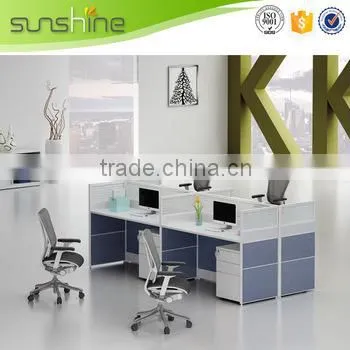 Single office desk with partition practical design with wire management and folded bed China manufacturers