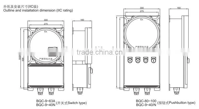 Best China Explosion proof magnetic starter(IIB.IIC .DIP)
