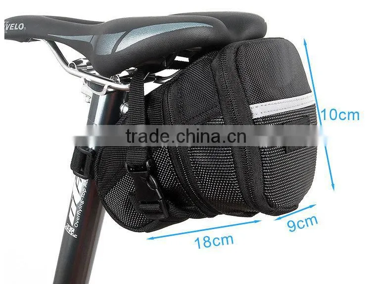 Black Bike Seat Pouch Bicycle Front Tube Bag Back Seat Storage Bag HYW048