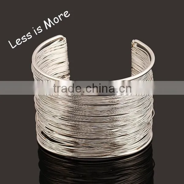 2015 wholesale high quality zinc alloy hollow bangle leaves bangle split bangle