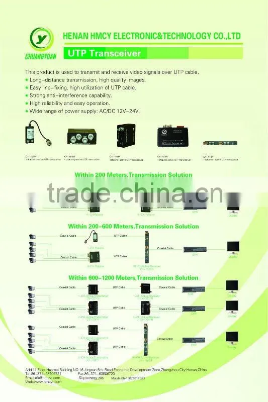 16-Channel Active Video Balun for CCTV Product
