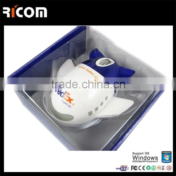Factory USB Optical Airplane Shape Cute Mouse For Promotional Gift